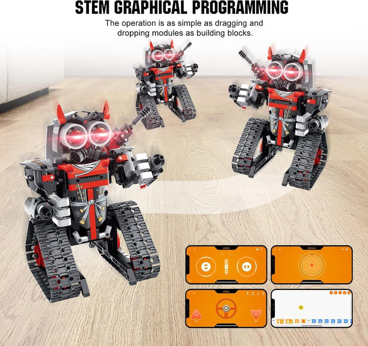 3-in-1 Programmierbarer Roboter Bauspielzeug für Kinder ab 6 Jahren | STEM Lernspielzeug mit 433 Tei