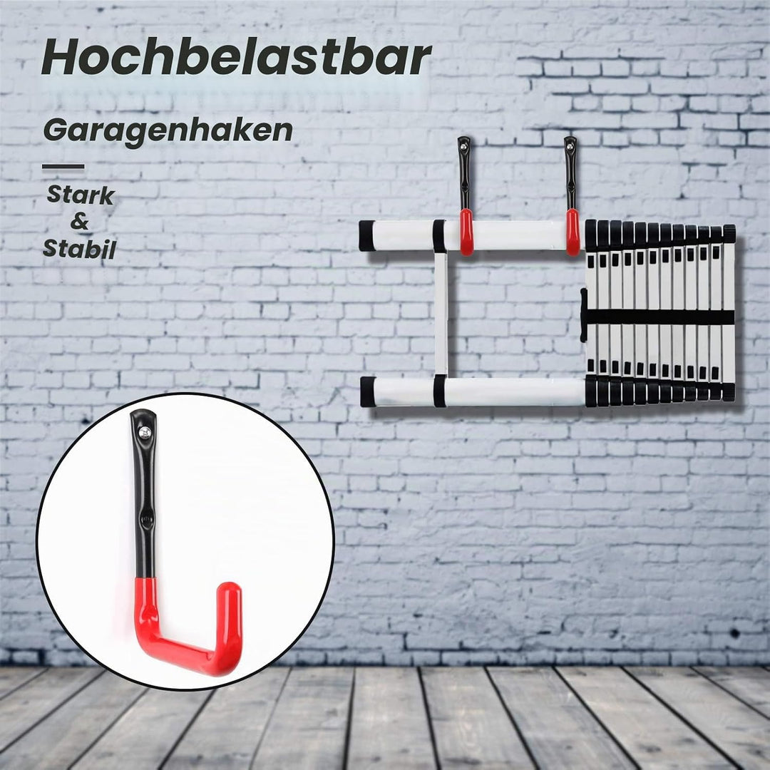 Wandhaken, 20 * 18.5cm Garage Wandhaken Leiterhaken In der Vertikalen beruhigt für die Wandmontage L