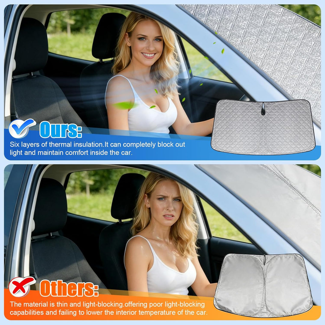 Sonnenschutz Auto Frontscheibe Ersatz für VW T5 2003-2021, Auto Windschutzscheibe Sonnenschutz Innen