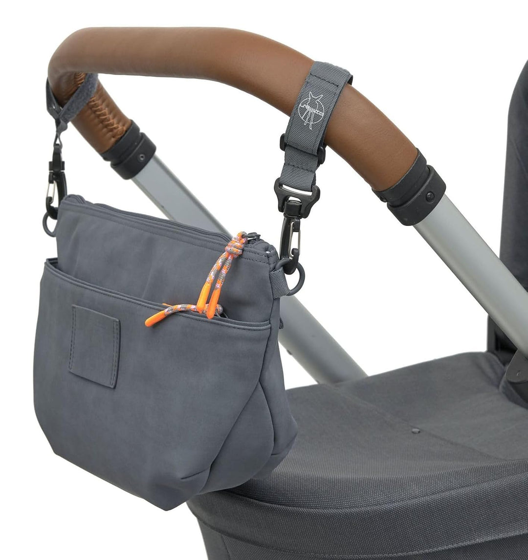 LÄSSIG Baby Kinderwagenorganizer Umhängetasche Kinderwagentasche inkl. Kinderwagenbefestigung/GRE Bu