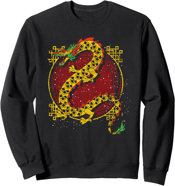 Asiatischer Drachen Mystische Kreatur Chinesischer Drache Sweatshirt