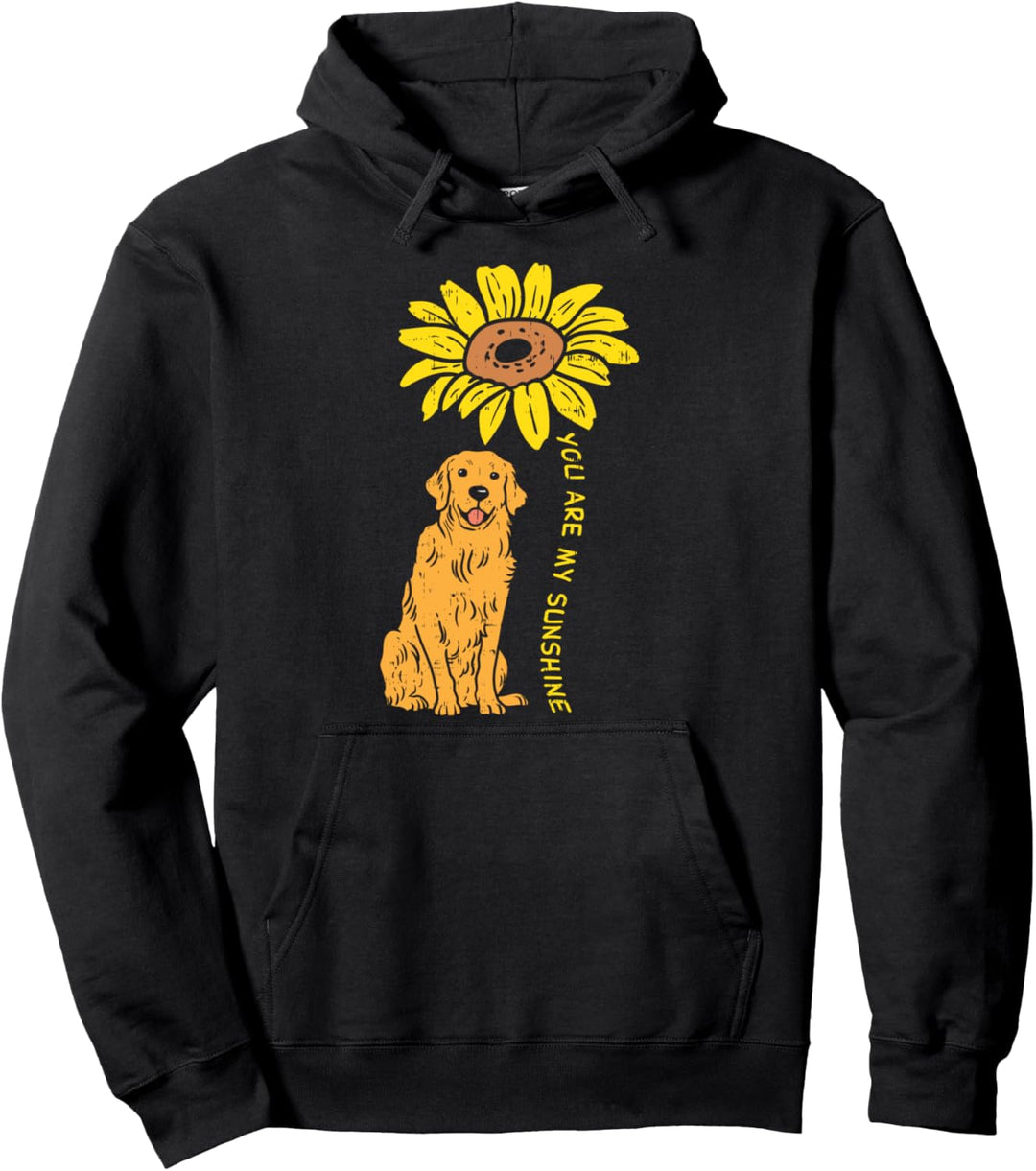 Sunflower Sunshine Golden Retriever Pet Dog Girls Women Gift Pullover Hoodie