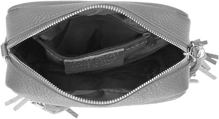 ITALYSHOP24COM OBC Made in Italy DAMEN LEDER TASCHE Umhängetasche Schultertasche Beuteltasche Cross-