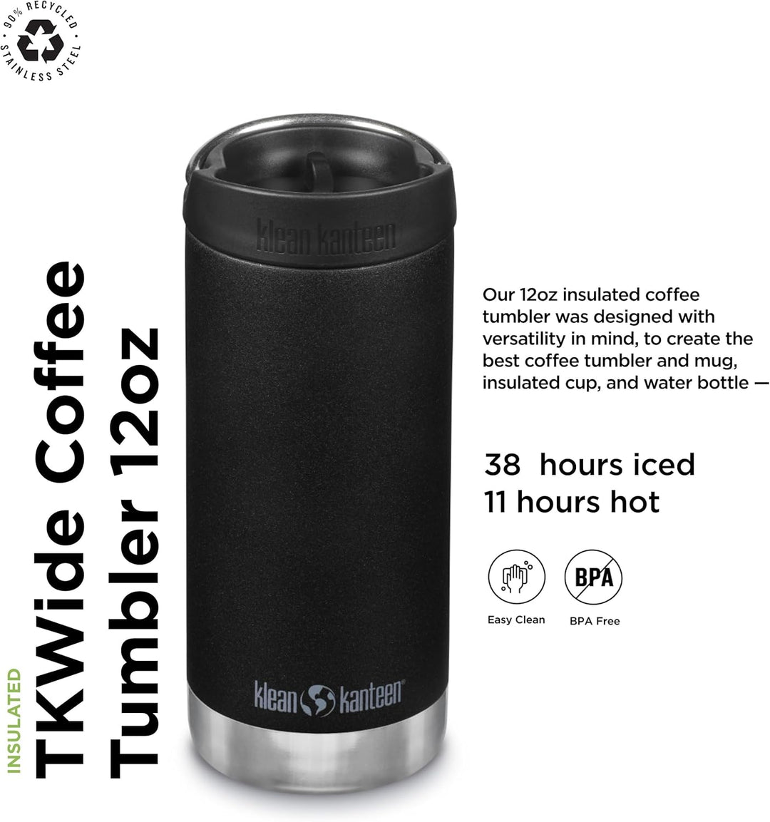 Klean Kanteen Unisex – Erwachsene Tkwide Schlaufenkappe, Black, One Size Schwarz, Schwarz
