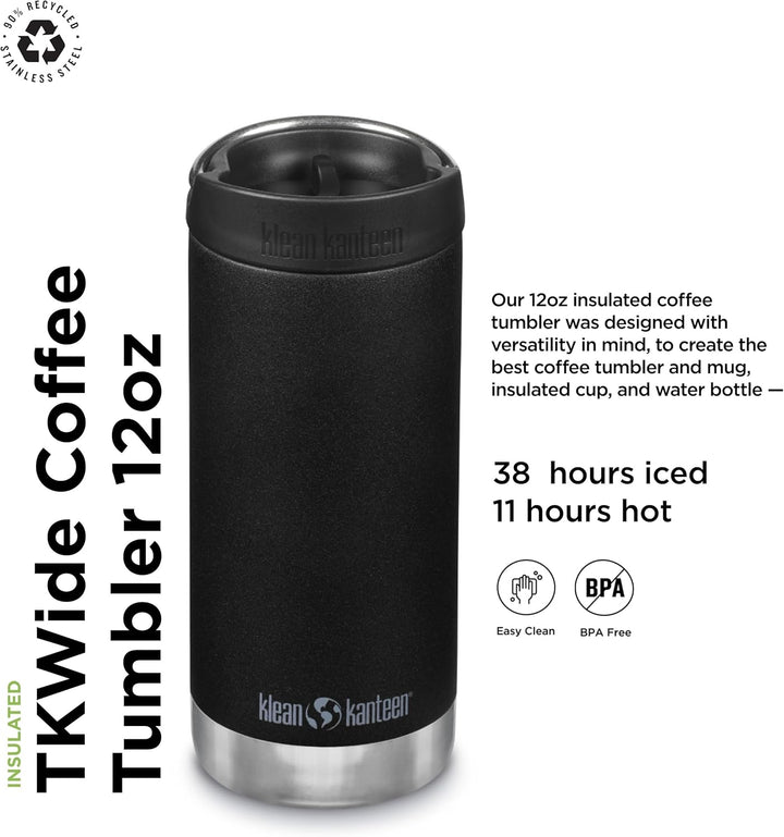 Klean Kanteen Unisex – Erwachsene Tkwide Schlaufenkappe, Black, One Size Schwarz, Schwarz