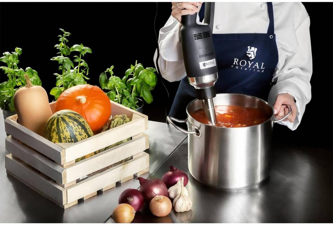 Royal Catering RCSM-500-400P Stabmixer Pürierstab Zauberstab (ergonomischer Griff, 500 W, 6000-18 00