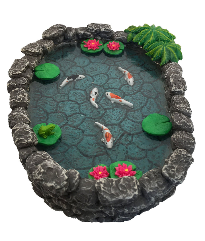 KOI Miniaturteich – Koiteich für einen Feengarten. Ein Miniaturteich für einen Miniaturfeengarten un