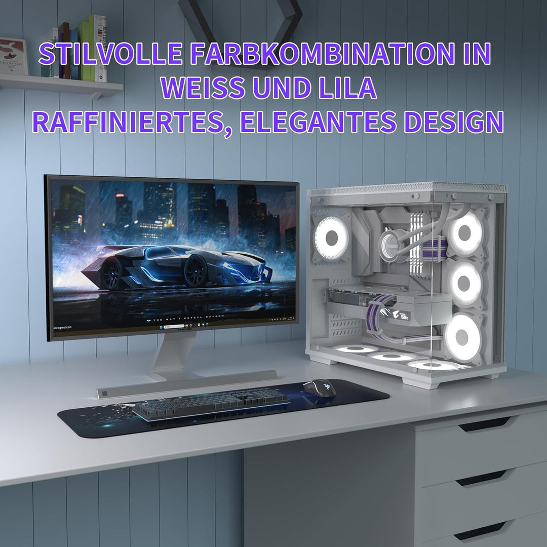 Sirlyr PSU Verlängerungskabel-Set, massgeschneidertes ummanteltes Netzteilkabel Mod für PC Build 16A