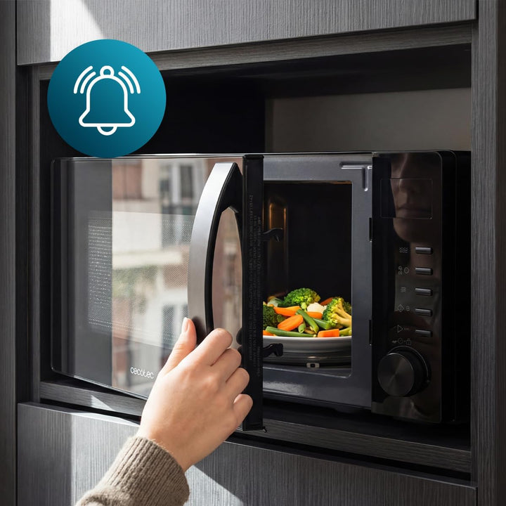 Cecotec Mikrowelle mit Grillfunktion Proclean 5105 Schwarz. 700 W, 20 L, Grill, Auftaumodus, 3DWave,
