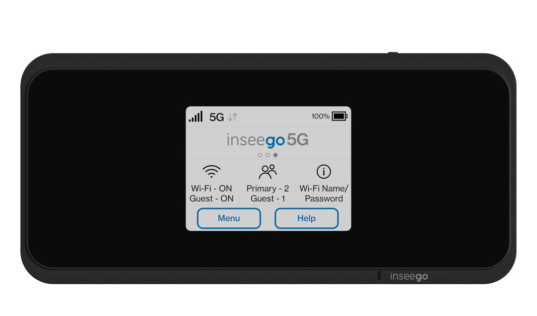 Inseego 5G MiFi M2000 Mobiler 5G Hotspot Router, WiFi 6, 4G LTE-Fallback, 2.4“ Touchscreen, Schnelll