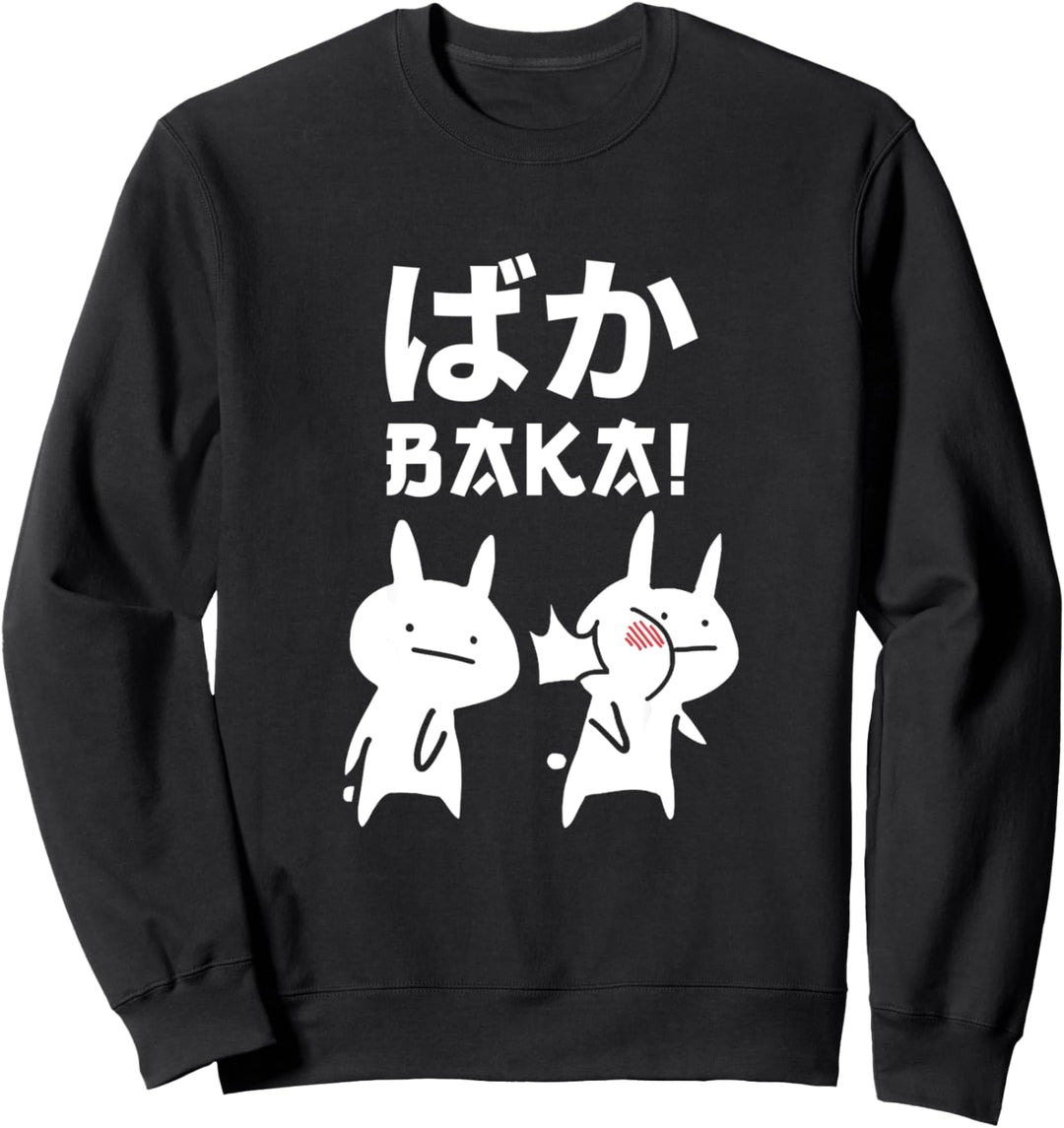 Lustiges Japan Baka Rabbit Ohrfeigen Anime und Manga Sweatshirt