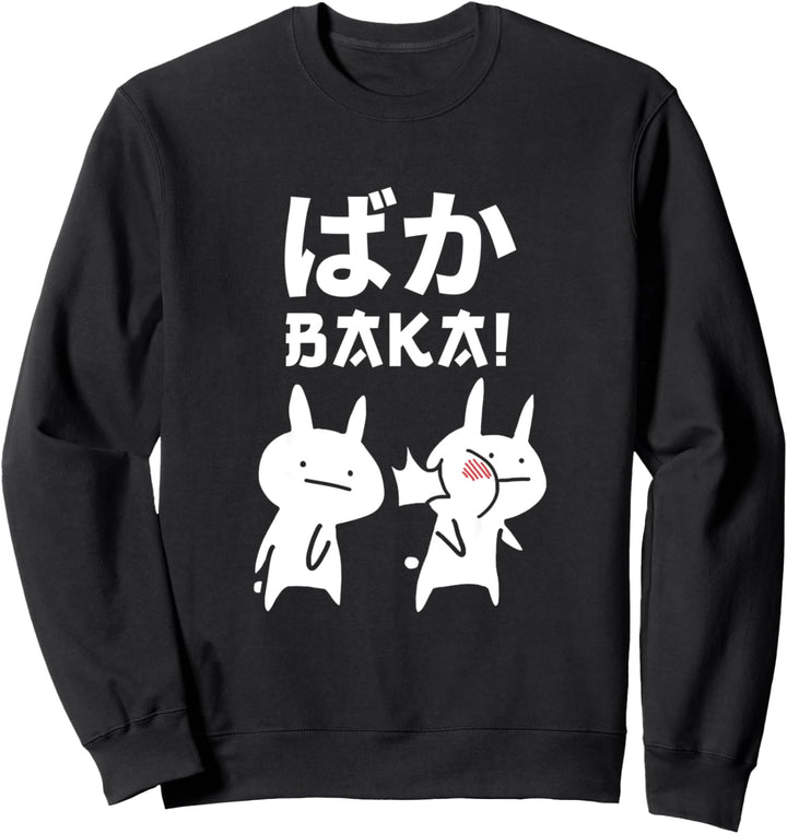 Lustiges Japan Baka Rabbit Ohrfeigen Anime und Manga Sweatshirt