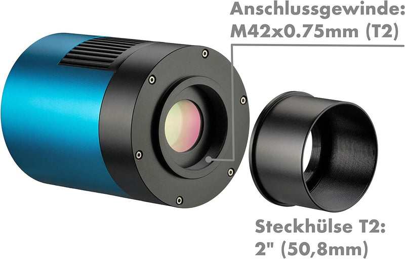 Explore Scientific Deep Sky Astro Farb Kamera 16MP USB 3.0 mit Panasonic CMOS Sensor und aktiver Küh