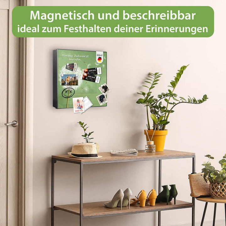banjado Grosser Schlüsselkasten Metall - Schlüsselbox 30x30cm mit 32 Haken - Schlüsselkasten modern