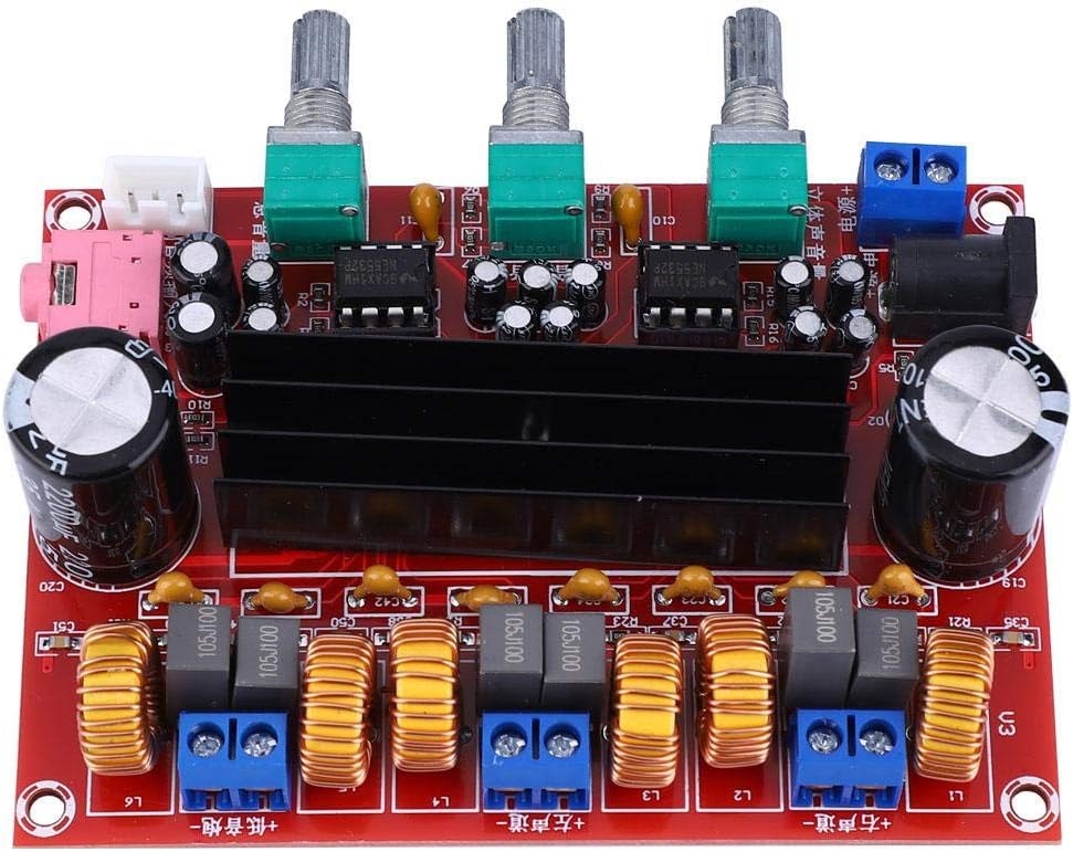 Verstärkerplatine, 2x50W + 100W 2,1-Kanal-Digital-Audio-Leistungsverstärker-Verstärkerplatine 12V-24