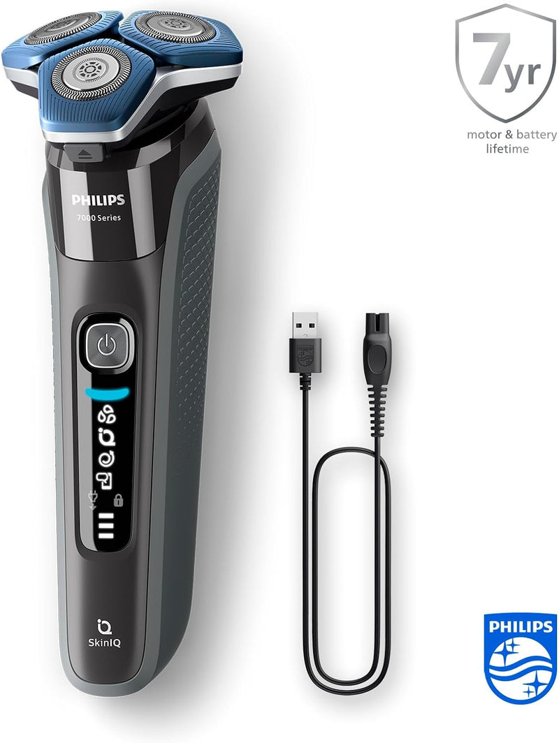 Philips Shaver Series 7000 – Elektrischer Nass- und Trockenrasierer für Herren mit aufklappbarem Tri