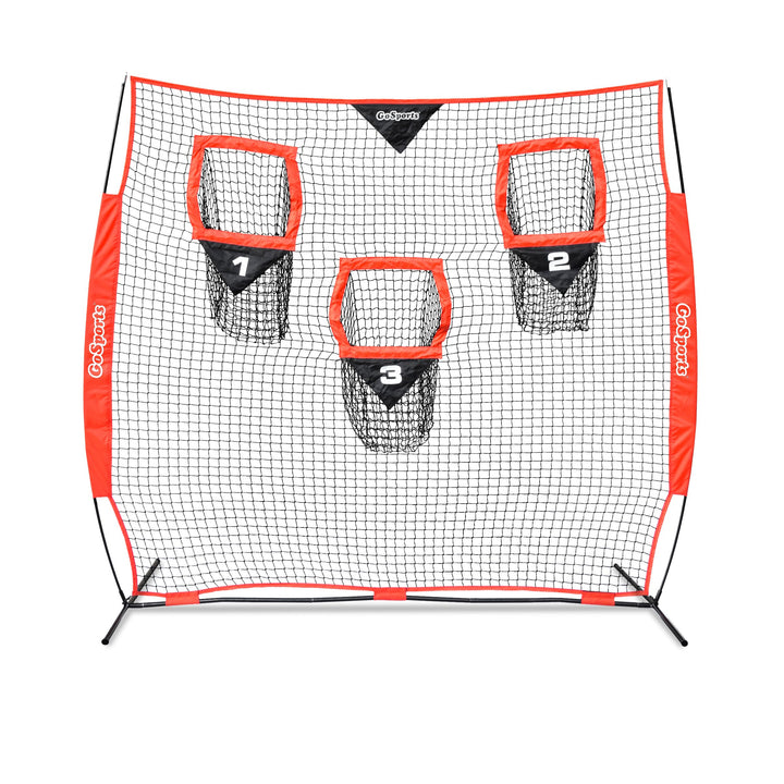GoSports Football Trainer Throwing Net | Choose Between 8' x 8' or 6' x 6' Nets | Improve QB Throwin