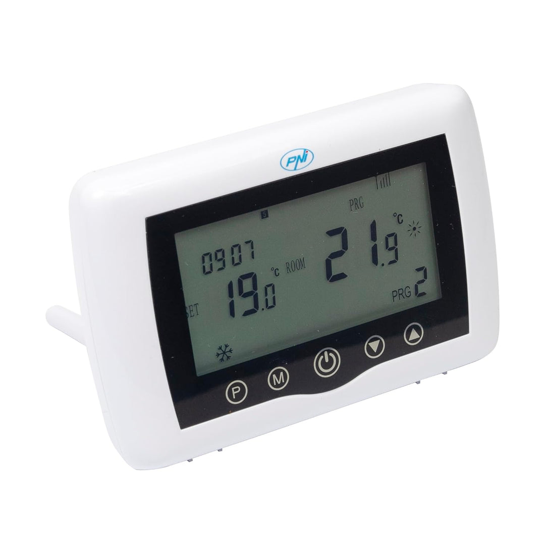 Smarter Thermostat PNI CT36 PRO kabellos, WLAN 2,4 GHz, TuyaSmart APP Internetsteuerung, Winter-Somm