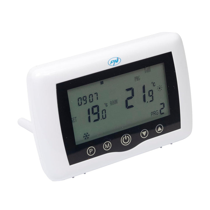Smarter Thermostat PNI CT36 PRO kabellos, WLAN 2,4 GHz, TuyaSmart APP Internetsteuerung, Winter-Somm