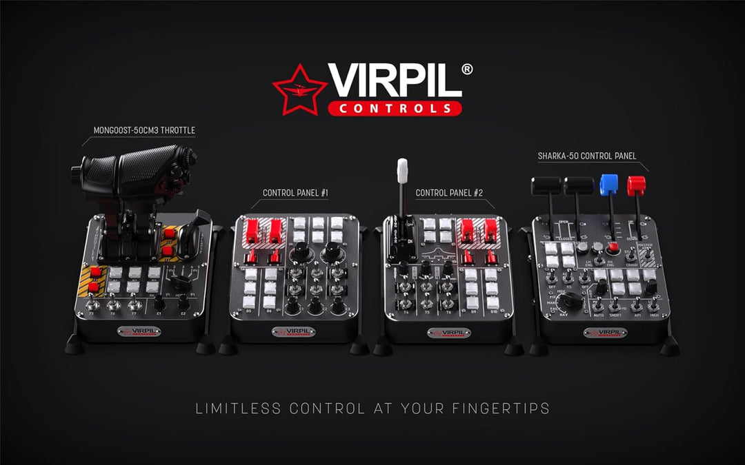 VIRPIL Controls - Universal Control Panel #2 (Flugsimulation, PC-Gaming, Flugsim-Tasterbox, Cockpit-