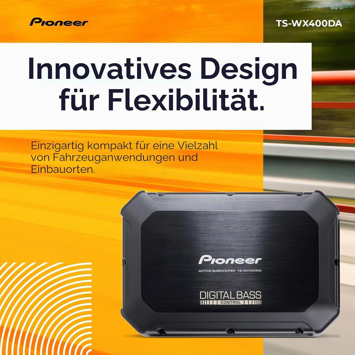 PIONEER TS-WX400DA Class-D Aktivsubwoofer mit digitaler Bassregelung für tiefedynamische Bässe (250
