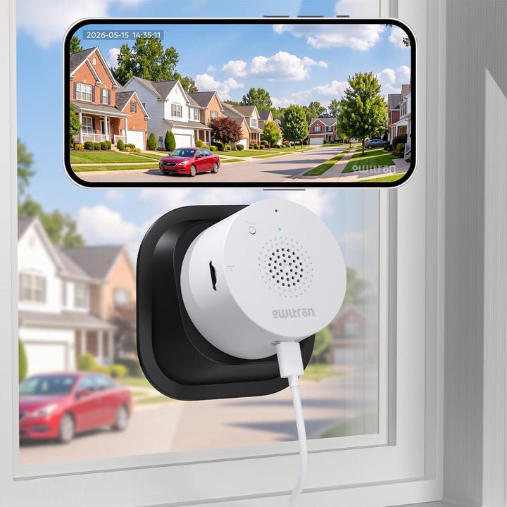 owltron Fensterkamera mit Halterung 2,4 GHz & 5 GHz Dual-Band, 3MP 2K Innenkameras mit KI-Farbnachts