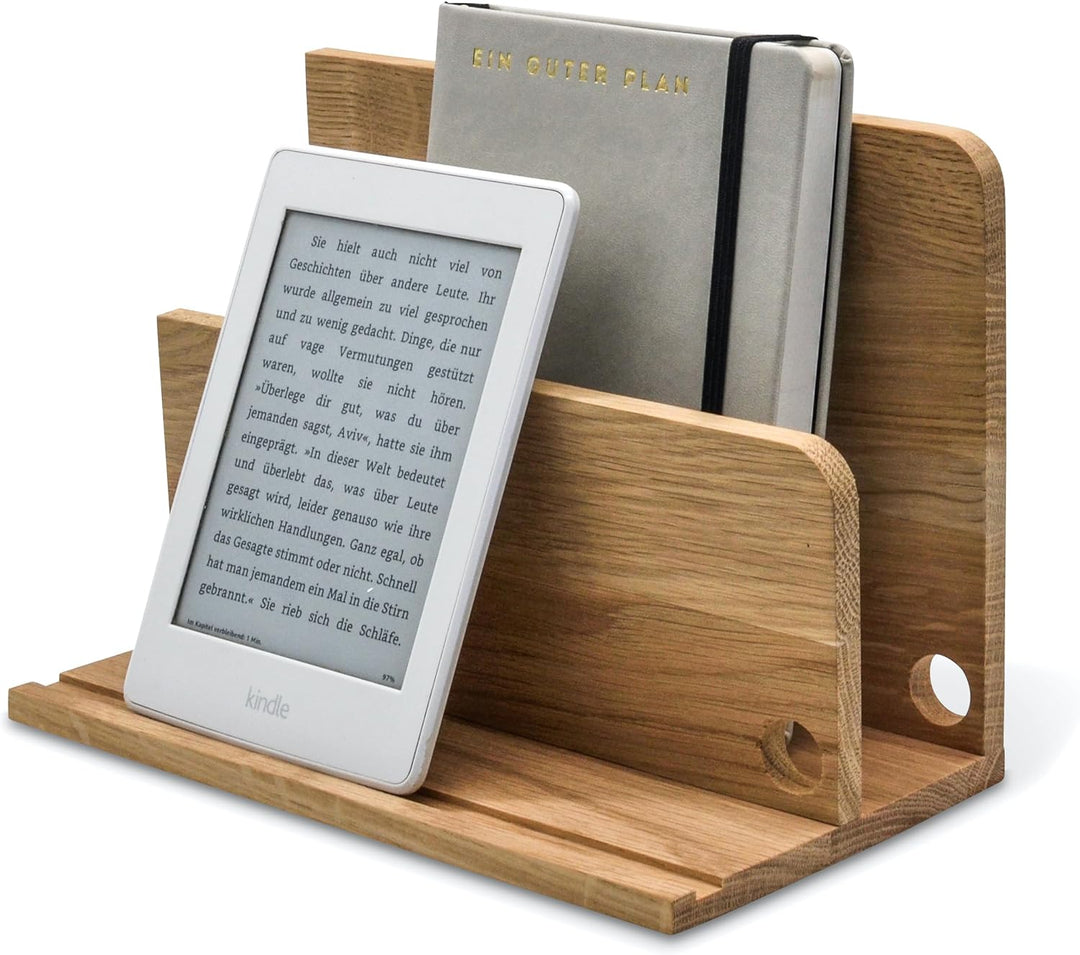Natuhr Tablet Ständer - Maestro - Smartphone Halterung Ladestation Handy Organizer Briefhalter aus H