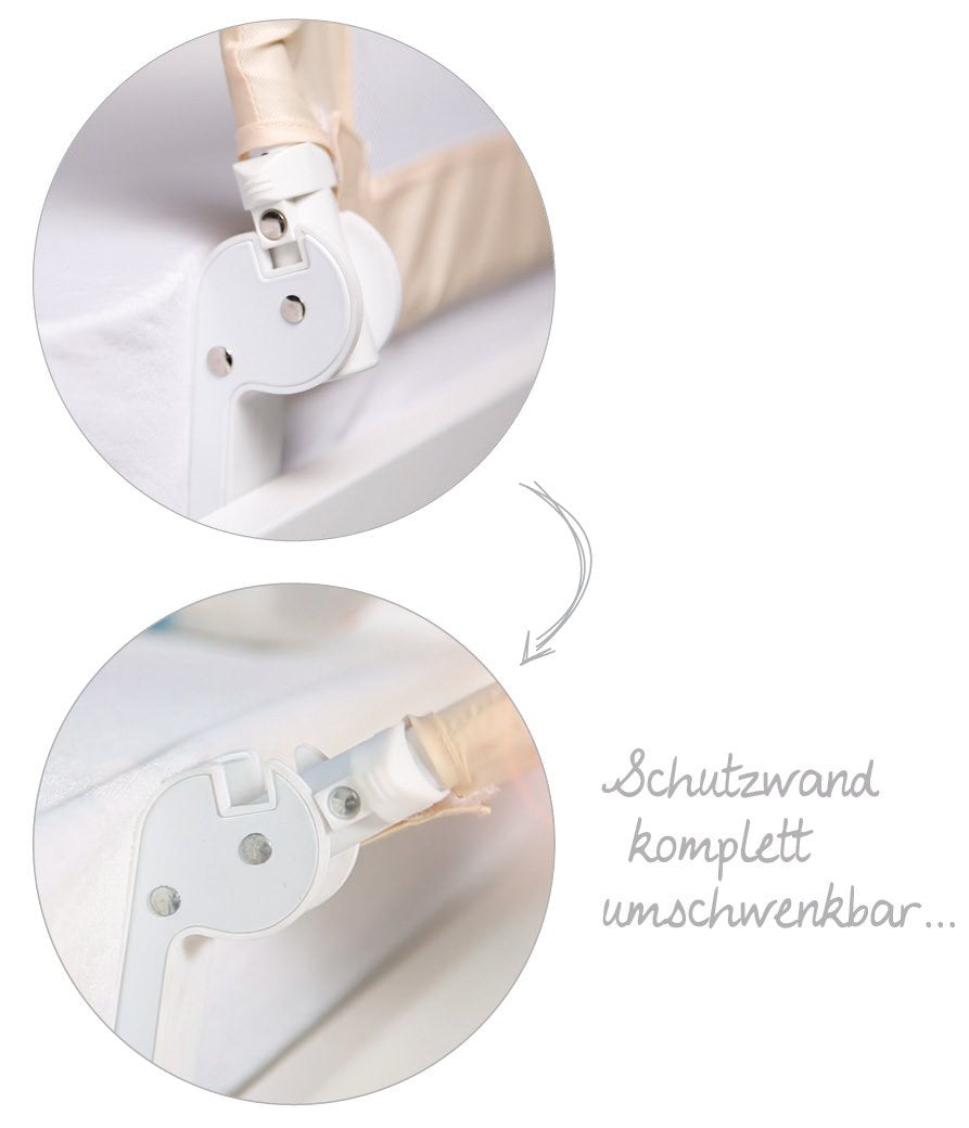 roba Bettschutzgitter "Klipp-Klapp", klappbares Bettgitter für Babys & Kinder, Rausfallschutz 135 cm