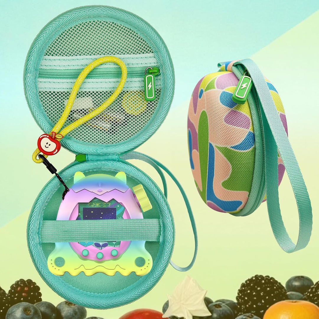 Weiche Silikonhülle und Harte Tragetasche für Tamagotchi Paradise, inklusive Displayschutzfolie, Han