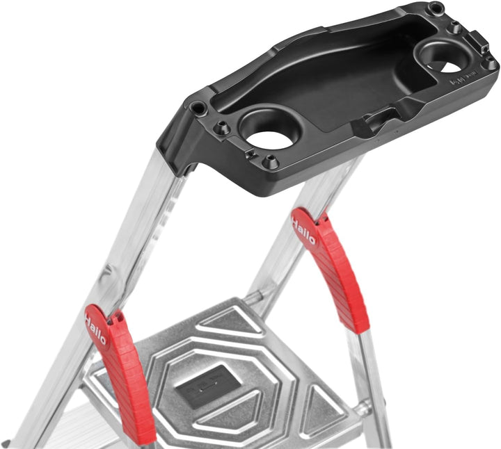 Hailo 5_8503-001 L60 Sicherheits-Haushaltsleiter, aus Aluminium, 3 Stufen