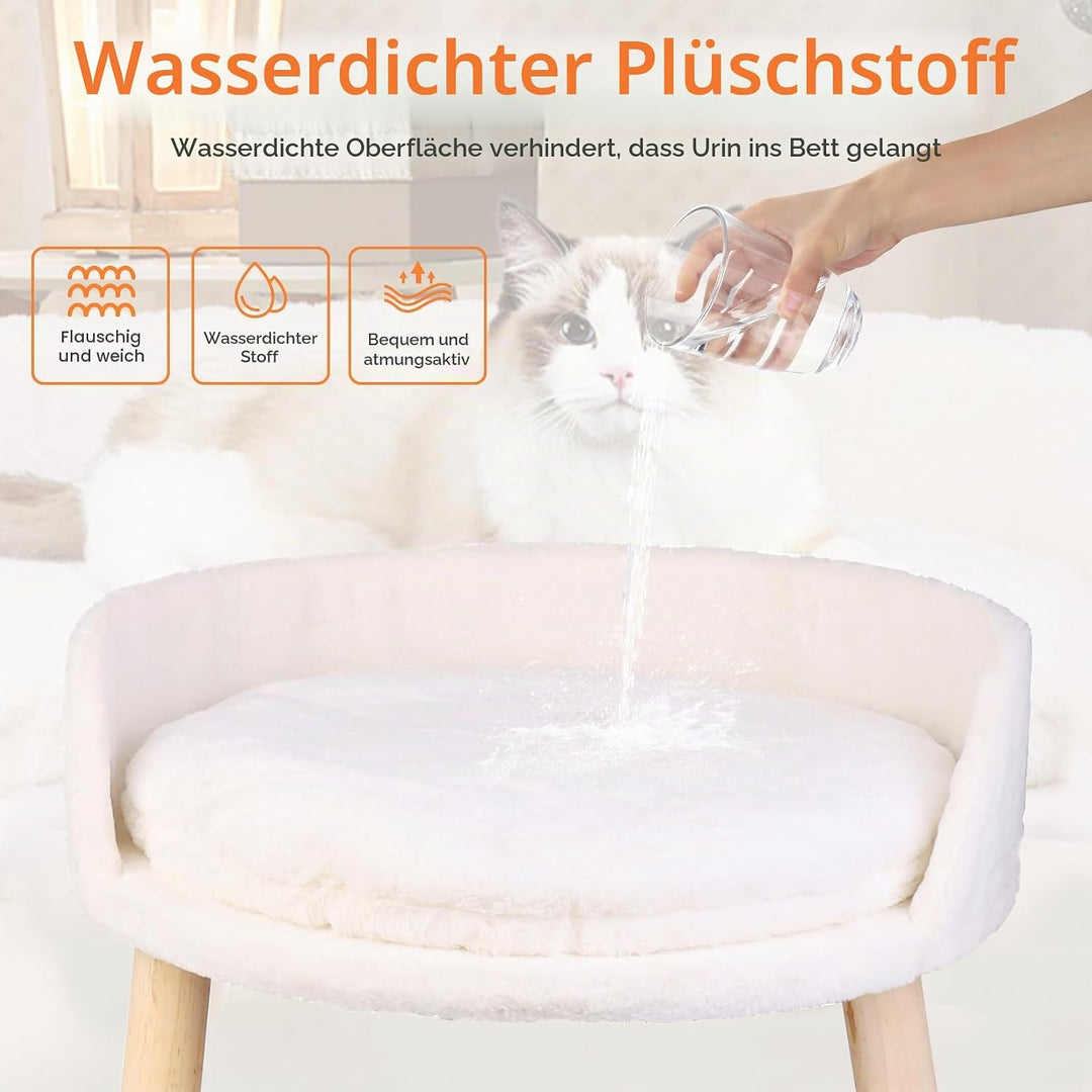 BingoPaw Hundesofa Hundecouch für kleine Hunde, erhöhtes Haustiersofa Hundebett mit Plüsch Hundekiss