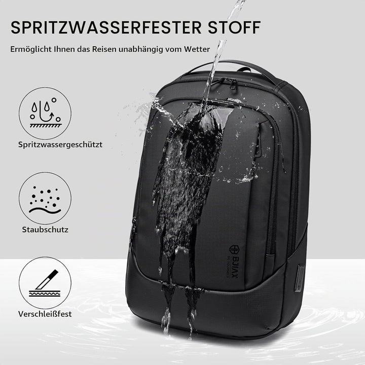Laptop Business Rucksack Herren Mit 14-15 Zoll Laptopfach Mit USB-Ladeanschluss Diebstahlsicher Hand