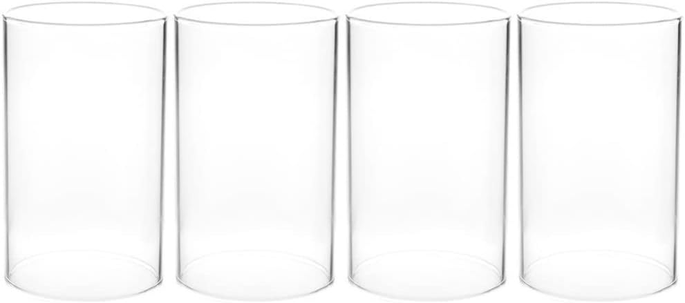 BESPORTBLE 4 Stücke Glaszylinder Windlicht Teelichtgläser Windlichtgläser Ersatz Glas Zylinder Trans