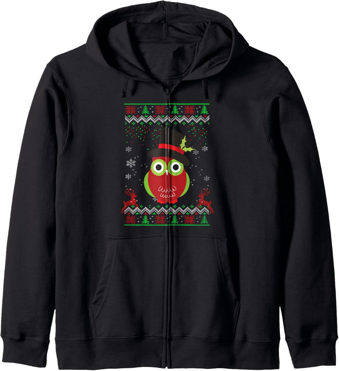 Weihnachtsmann-T-Shirt Weihnachtseule Kapuzenjacke