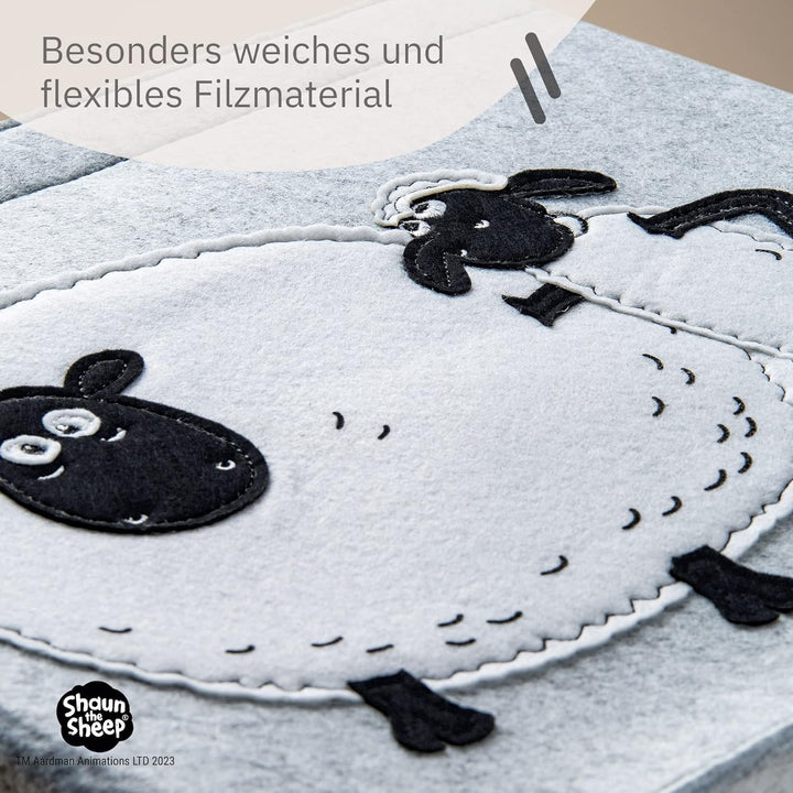 meets Shaun das Schaf Aufbewahrungsbox für Kinder – Filz-Box mit dem kultigen Schaf zum Verstauen vo
