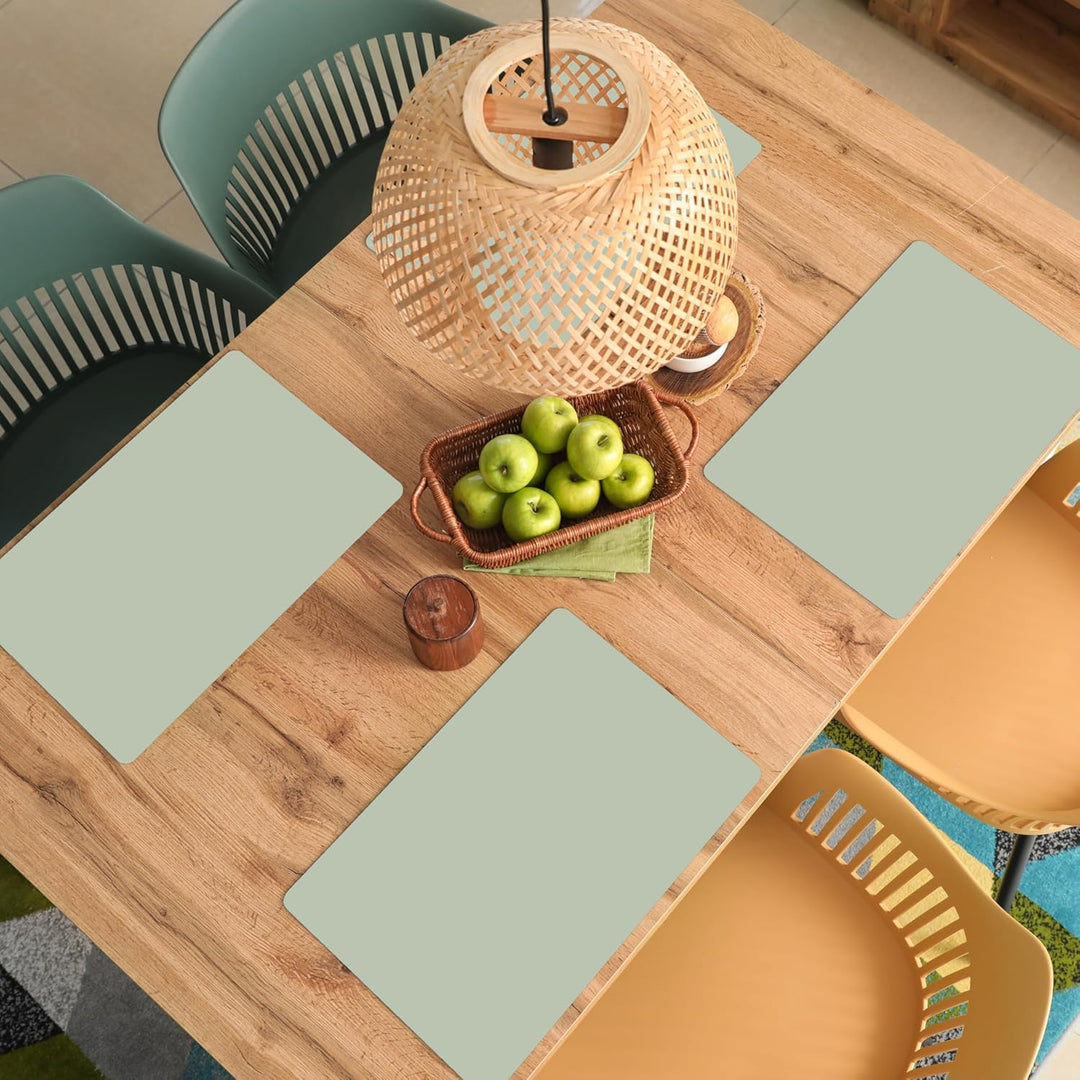 KitchenYeah© Platzsets Abwaschbar 6-Teilig 45x30 cm Tischsets Platzdeckchen rutschfeste Platzset Unt