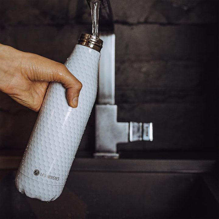 Les Artistes Paris Bottle Up Isolierflasche aus Edelstahl und Polypropylen in der Farbe Bienenwabe 5