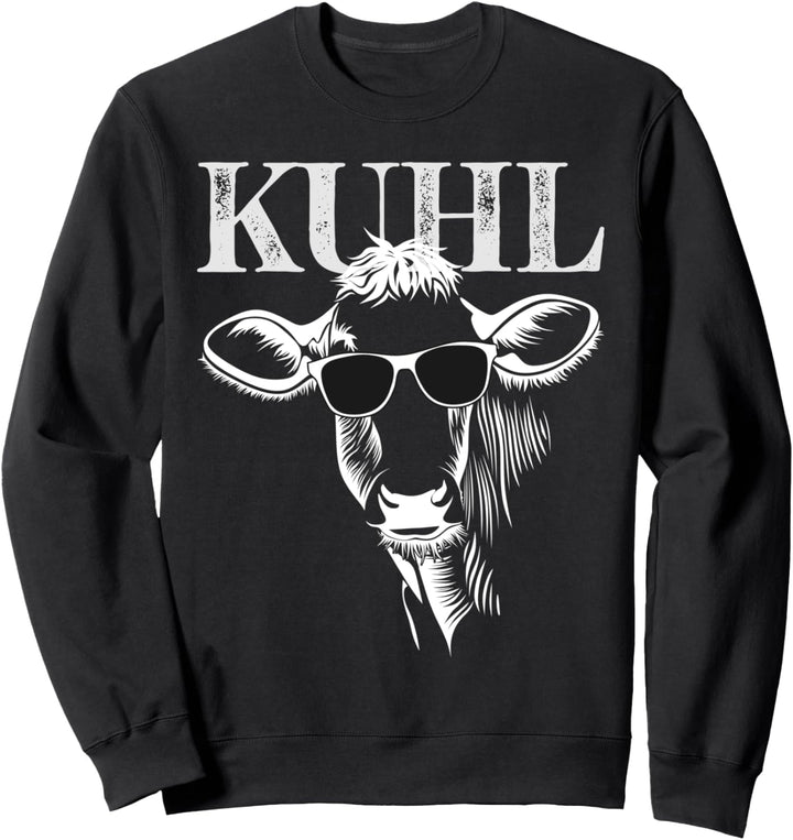 Lustiges Kuh Kuhl wie Kühe mit Sonnenbrille Bauer Geschenk Sweatshirt
