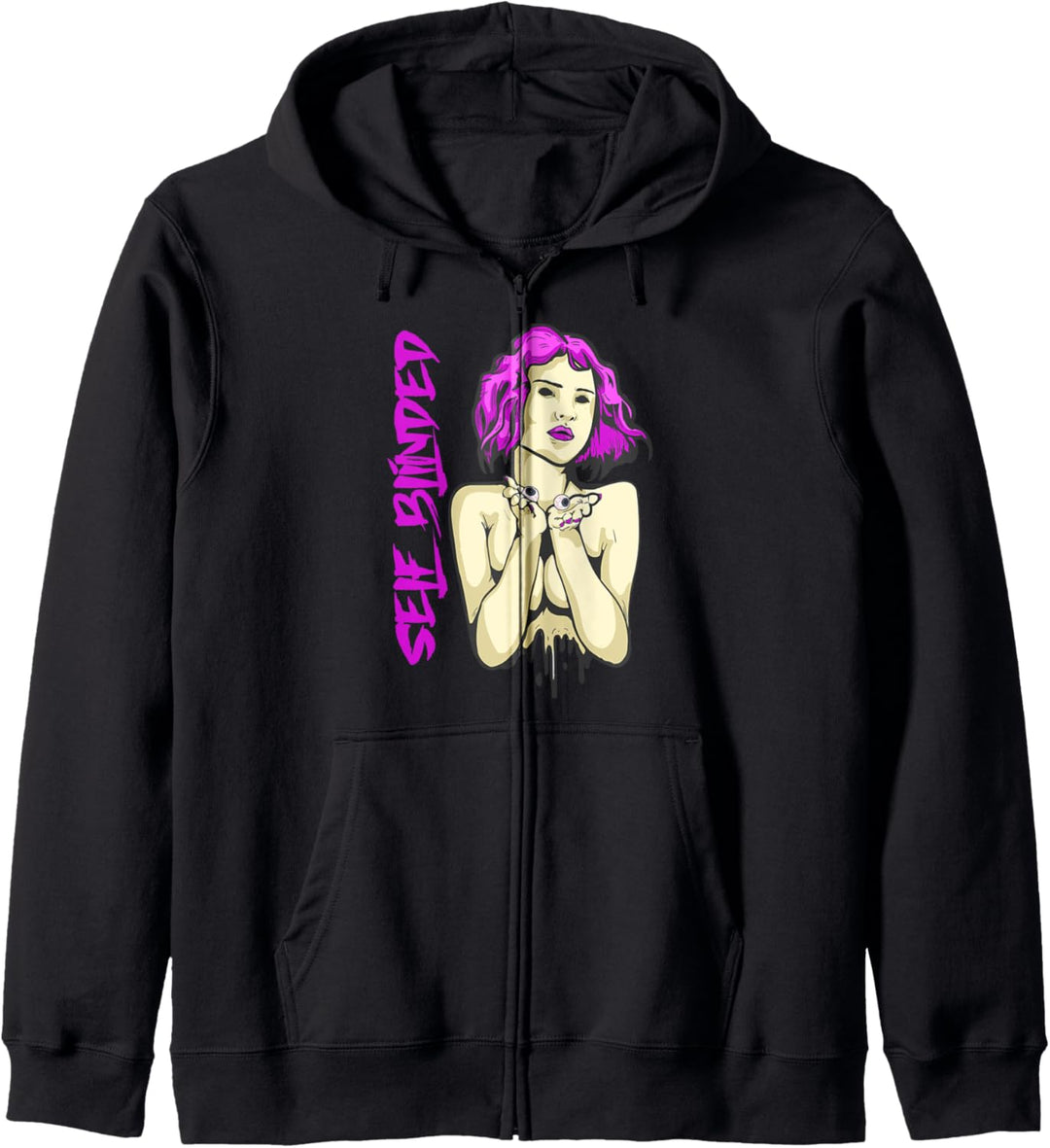 Gothic Horror Geschenk selbstgeblendet Gothic Kapuzenjacke