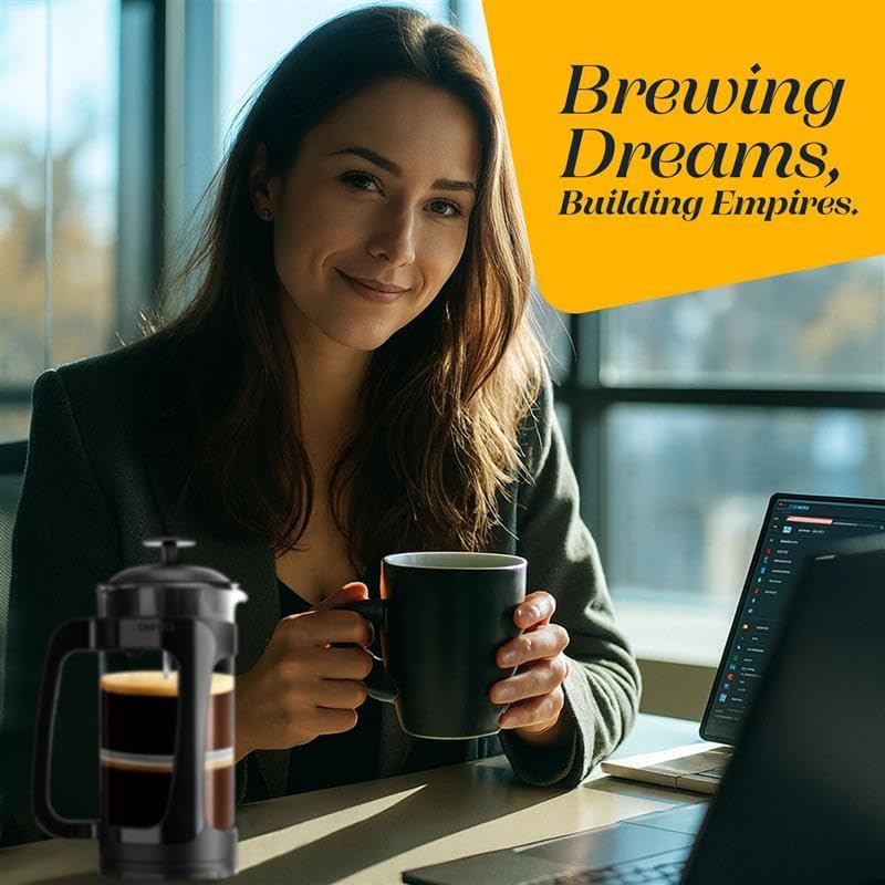 ESPRO P3 French Press Kaffeebereiter – Mit patentiertem Doppelfilter für kaffeefreien Satz, Schwarz,