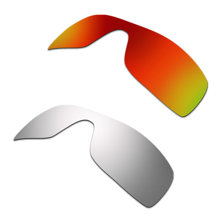 HKUCO Mens Replacement Lenses For Oakley Batwolf Sunglasses Red/Titanium, Red/Titanium