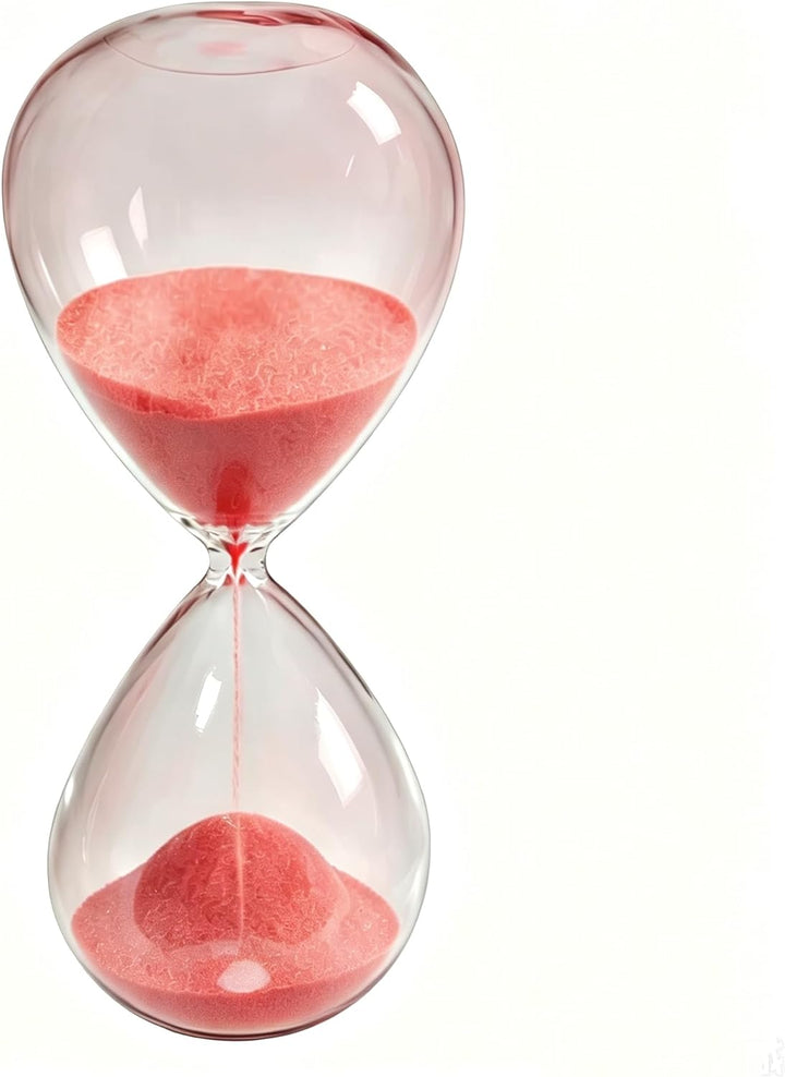 Sanduhr, farbig, Glas, Geburtstag 5 Minutes rot, 5 Minutes Rot