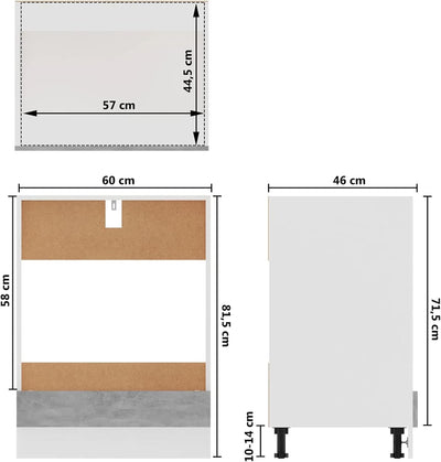 Tidyard Herdumbauschrank Aufbewahrungsschrank Küchenschrank Ofenschrank Backofenschrank Herdschrank