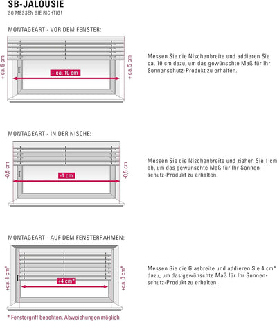 Deco Company Alu-Jalousie ohne Bohren, Zum Klemmen, Inkl. Klemmträgern, Sichtschutz, Lichtschutz, Bl