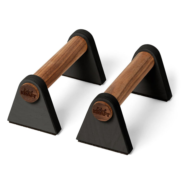 Handstand und Liegestützgriffe Handle | Ergonomisch, gelenkschonend, mit Gummifüssen | 2er Set | Kom