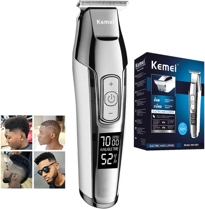 KEMEI Herren LCD Display Baldheaded Haarschneidemaschine Professionelle Bart Haarschneider Werkzeuge
