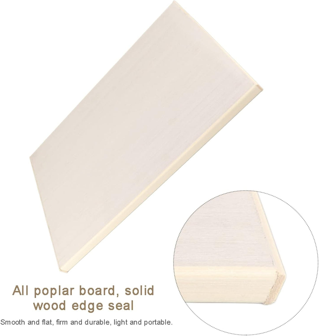 Baxnore Holz Malbrett, 45×30cm Malgrund aus Holz, Reise Holz Malplatte, Maltuch Bilderrahmen Malkart