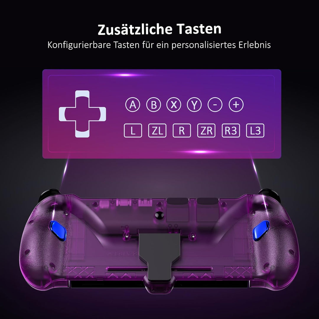 NexiGo Hall Effect Gripcon mit Ständer und HDMI-Ausgang für TV-Docking, Hall-Sensing-Joystick für Sw