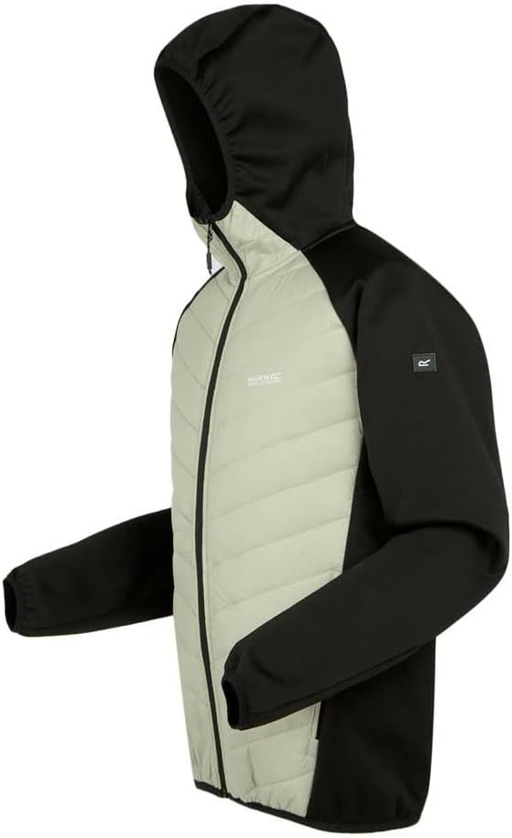 Regatta Herren Softshelljacke mit Kapuze, gepolstert, 1 Stück XL Abbeystone / Schwarz, XL Abbeystone