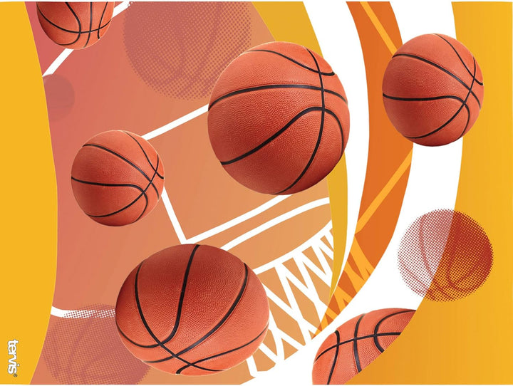 Tervis Basketball Wrap Tumbler mit braunem Deckel, 680 ml